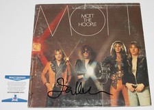 IAN HUNTER SIGNED MOTT THE HOOPLE ALBUM VINYL RECORD LP BECKETT COA BAS