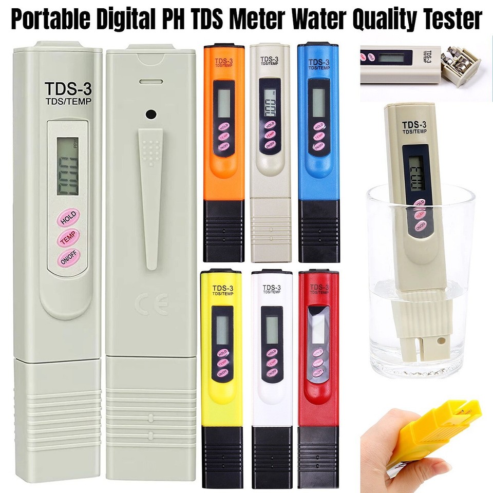 Medidor digital portátil de PH TDS probador de calidad del agua para acuario, piscina y bebida