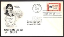 First Day Cover American Credo Series Francis Scott Key 4 cent 1960