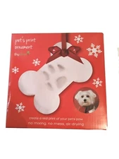 *Brand New*Pets Print Ornament With A Red Ribbon-Great DIY Gift For Pet Lovers! 