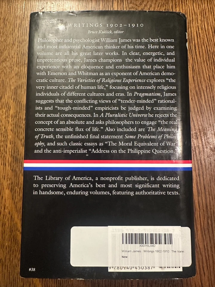 William James: Writings 1902-1910 LOA #38 The Varieties of Religious Experience - Image 2 of 4