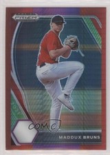 2021 Panini Prizm Draft Picks Red & Purple Hyper Prizm Maddux Bruns #PDP29 0q3