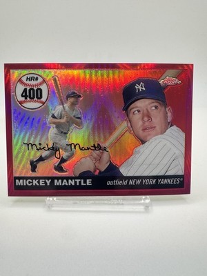 2007 Topps Chrome Mickey Mantle History Red Refractor #/99 #MHR400 Yankees