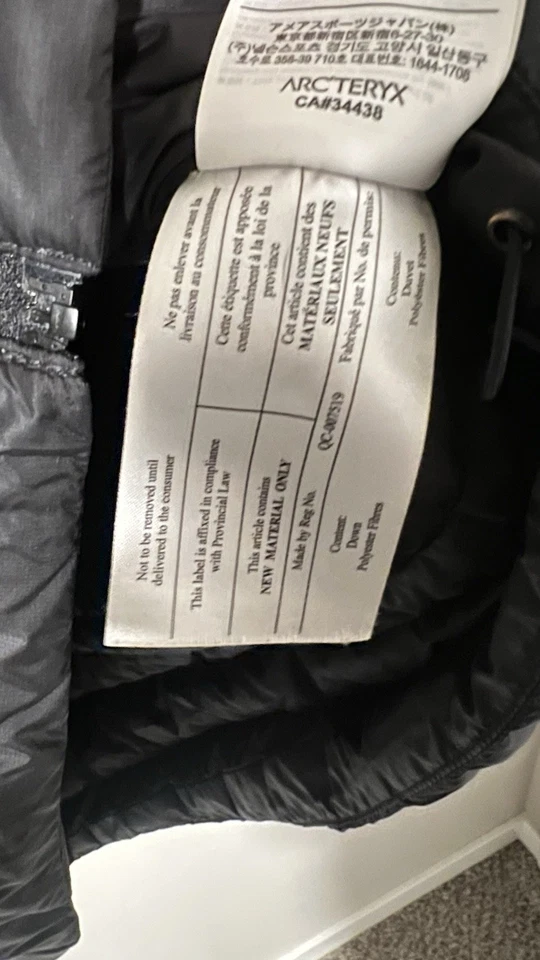 Sudadera con capucha para mujer ARC'TERYX Cerium LT en negro talla pequeña Foto 4 de 4