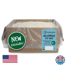 American Soy Organics Millennium Soy Wax Beads - 45lb for Candle Making