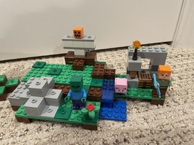 Lego Minecraft The Iron Golem 21123, The Dungeon 21119 , And The Cave 21113 LOT 