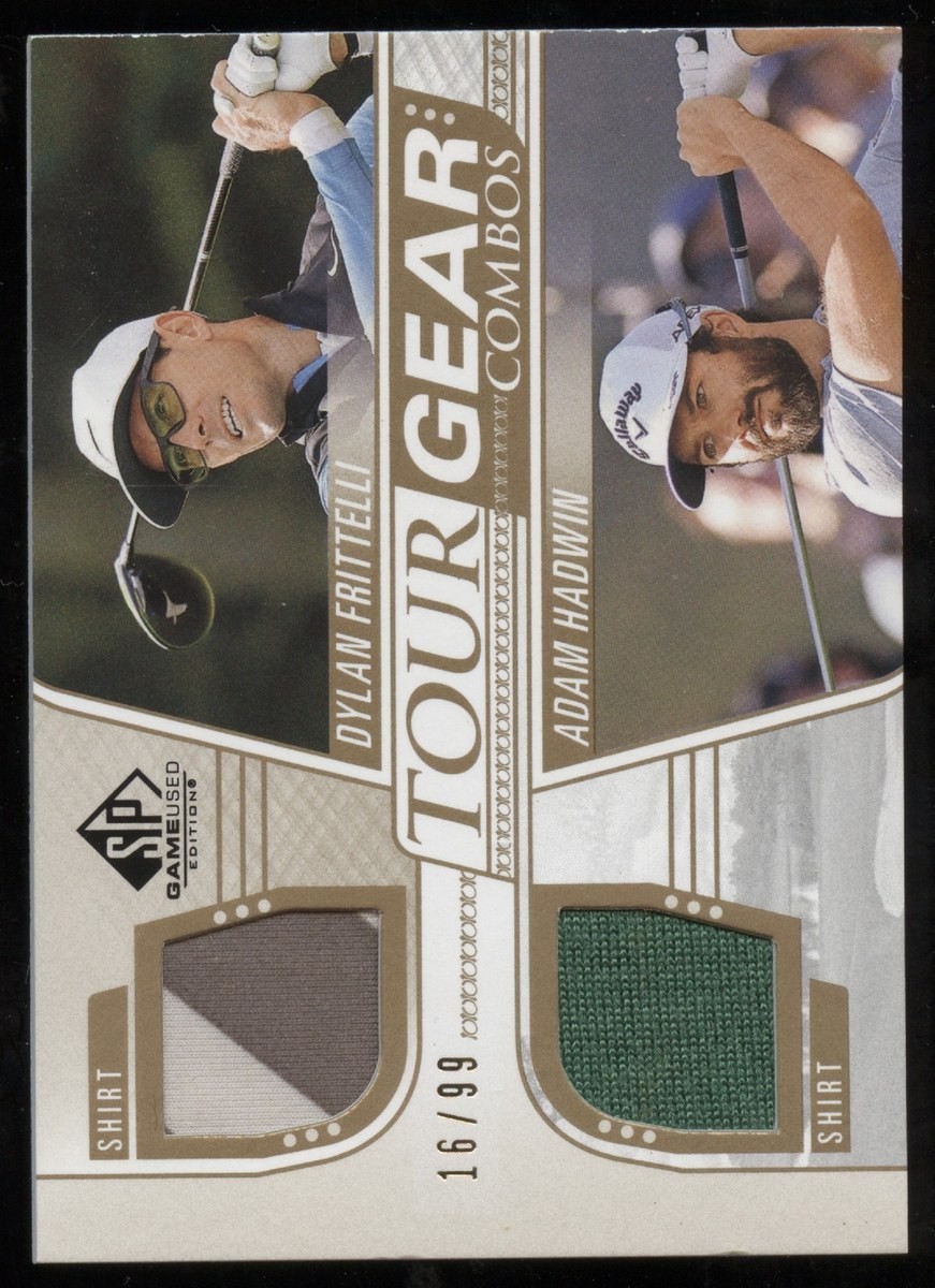 2020 SP Game Used Golf Dylan Frittelli Tour Gear Combos /99 #TG2-FH Golf Card