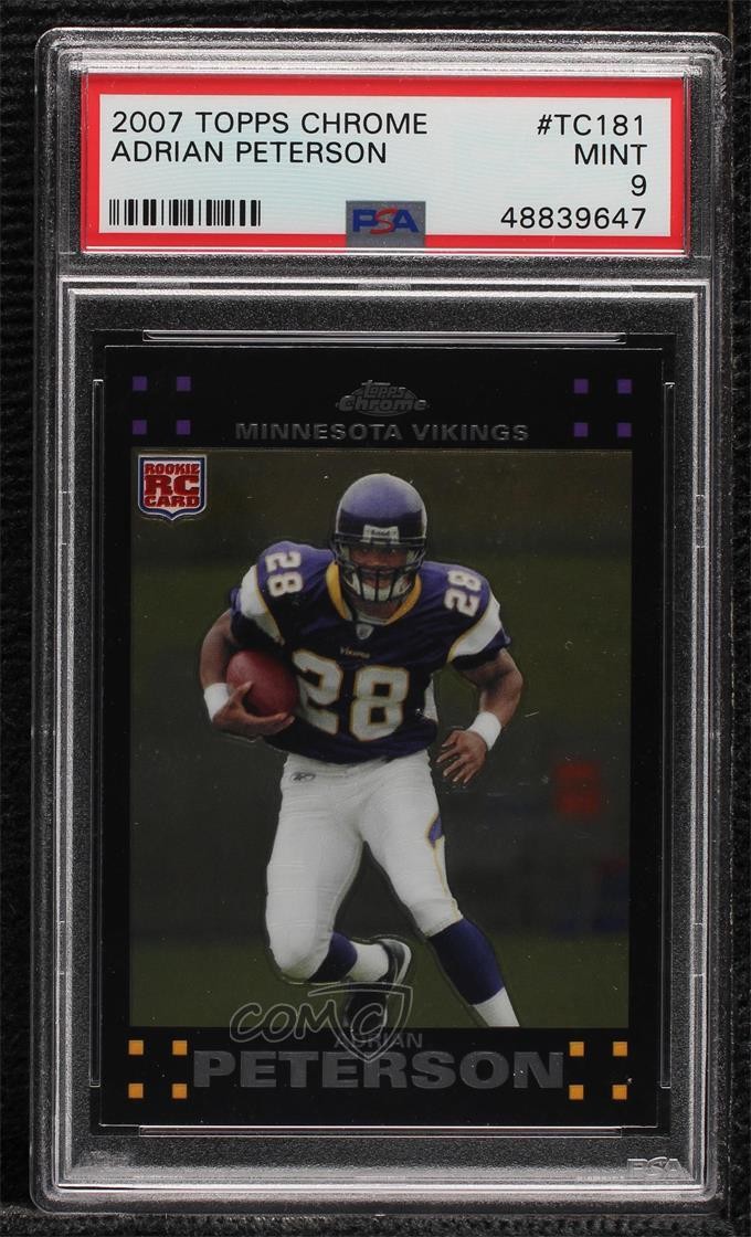2007 Topps Chrome Adrian Peterson #TC181 PSA 9 MINT Rookie RC 1c7