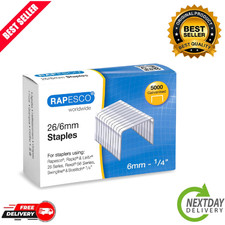 Rapesco S11662Z3 Type 26/6 mm No.56 Galvanised Staples Pack of 5000