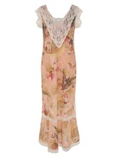 AUTH Zimmermann Ascension Lace Trim Floral Dress Size 2 AU/8 US