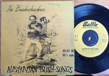 Bushwhackers - Australian Bush Songs 1957 33rpm Aussie 5 Track EP EX/EX