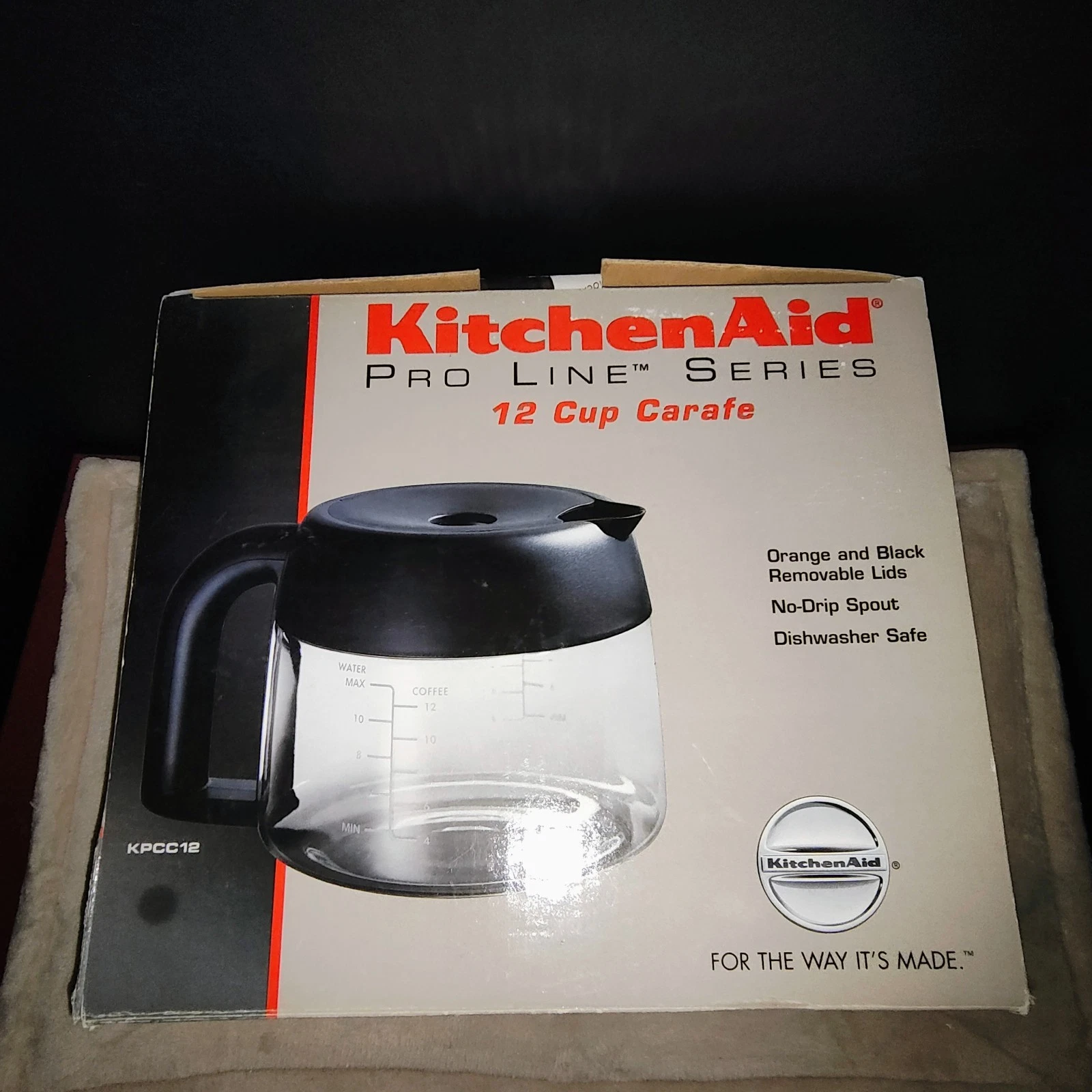 KitchenAid Pro Line Series 12 cup Carafe Replacement KPCC12 New In Box
Opens in a new window or tab