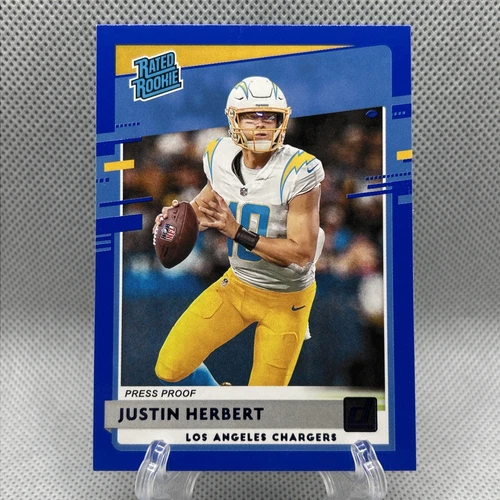 2020 Panini Donruss - Rated Rookie Justin Herbert #303 Press Proof Blue (RC)