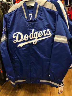 LOS ANGELES DODGER  SATIN JACKET  STARTER  MENS   LIGHTWEIGHT JACKET ROYAL BLUE