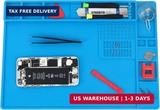 Heat Resistant Silicone Soldering Mat Magnetic Repair Work Pad 13.8x9.9 Inch