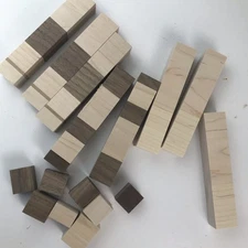 Scrap Wood For Arts And Crafts Woodworking Cut Offs Maple Walnut .75LB Lot 116
