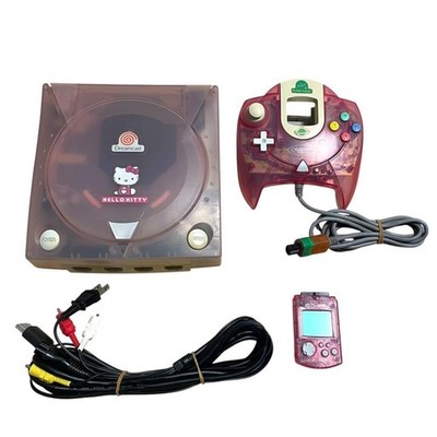 SEGA Dreamcast HELLO KITTY Skeleton Pink Console Limited Used from