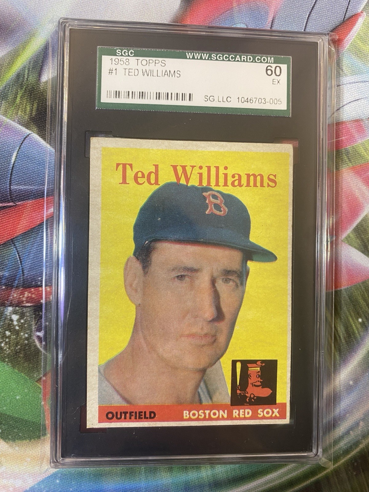 1958 Topps Ted Williams Boston Red Sox #1 Graded Card HOF SGC 5 EX