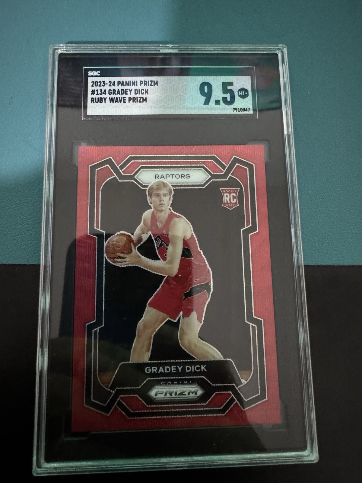 2023-24 Panini Prizm - Gradey Dick #134 Ruby Wave Prizm (RC)