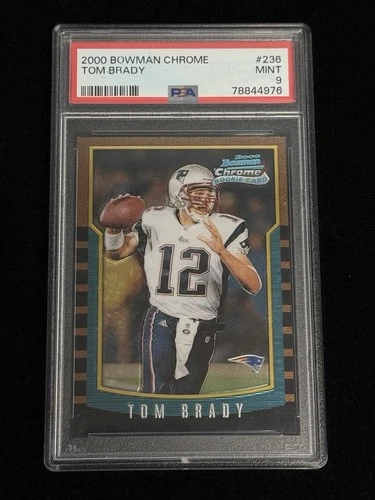 2000 Bowman Chrome: Tom Brady New England Patriots - Rookie Card #236 (PSA 9)