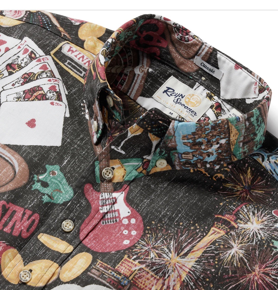 Reyn Spooner Limited Issue Our 9th Island Button Front Black Aloha