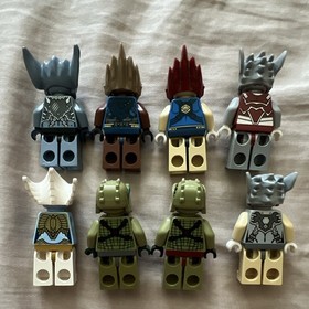 LEGO Legends of Chima Minifigure Lot of 8 w/ Eris Animal Head Helmets