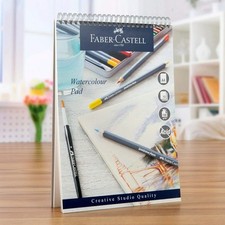 Image of Faber-Castell Creative Studio Watercolour Pad, A4, Acid Free Spiral Bound Paper