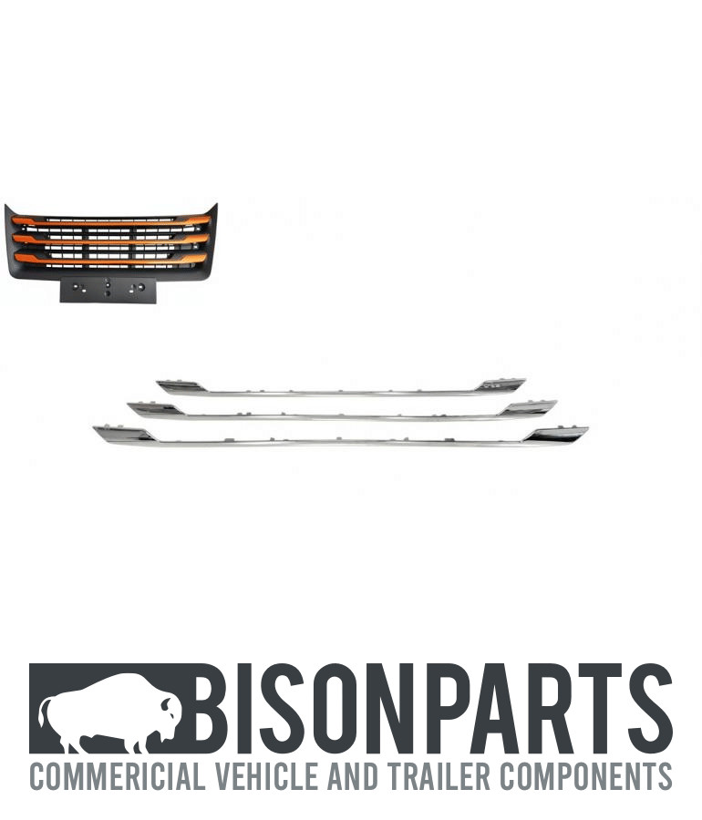 FRONT LOWER GRILLE CHROME TRIM KIT FITS MAN TGX (2020 ONWARDS)"