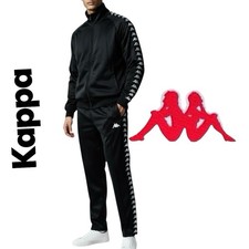 Kappa 222 Banda Anniston Mens Track Sweatsuit Two Piece Black Sz S
