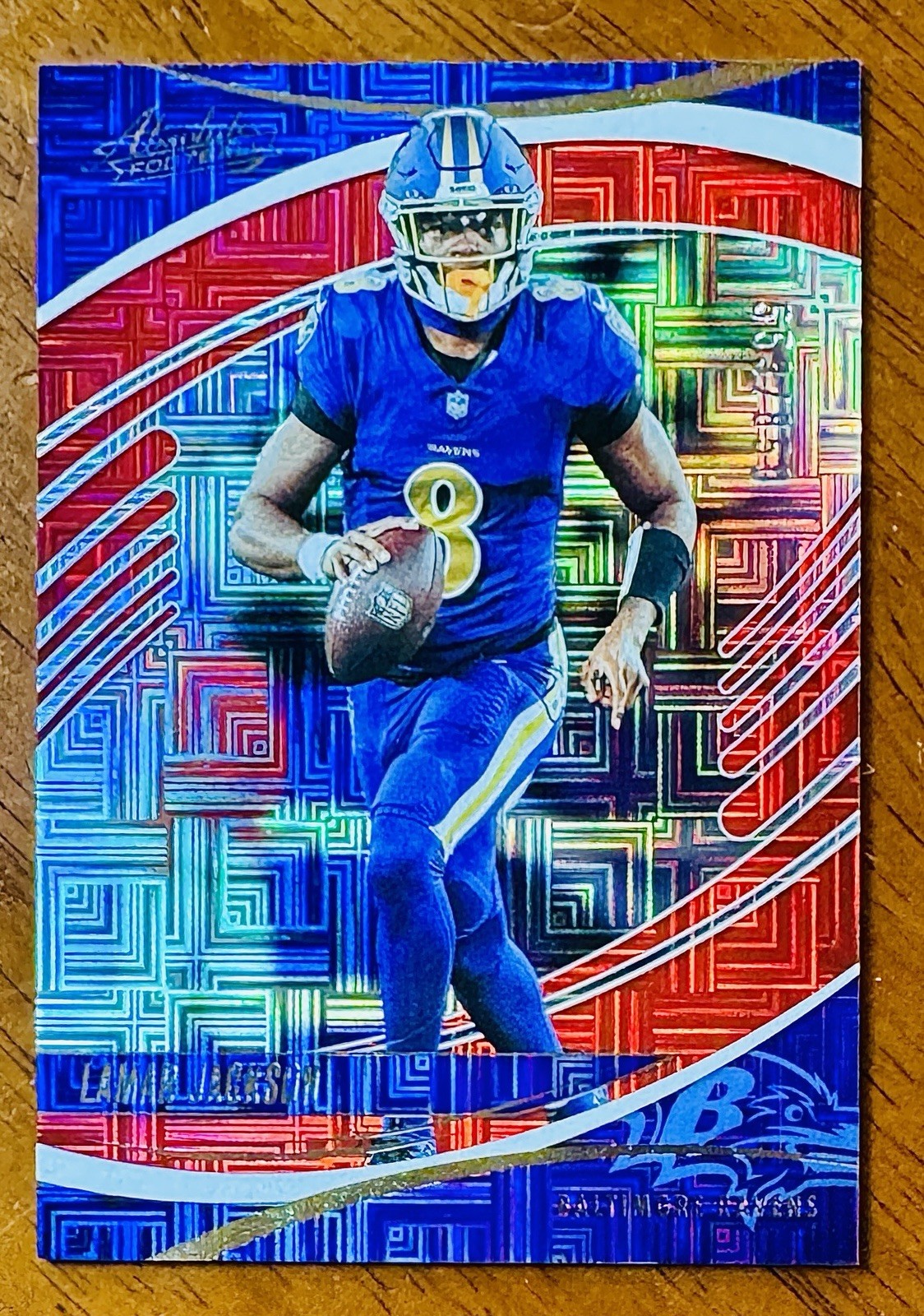 2025 Panini Absolute #97 Lamar Jackson /850 RED SQUARES Holo Ravens