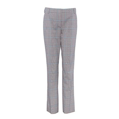 Weekend Max Mara Womens Trousers Cloth Pants Cigarette Plaid Wool Mix Stretch S M
