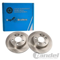 2X RAP Brakes Bremsscheiben 268Mm Voll Hinten Passend FüR Ford Galaxy Seat Alham
