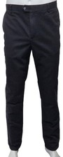 CHARLES TYRWHITT Mens Cotton Black Slim Fit Ultimate Non-Iron Chino Trousers