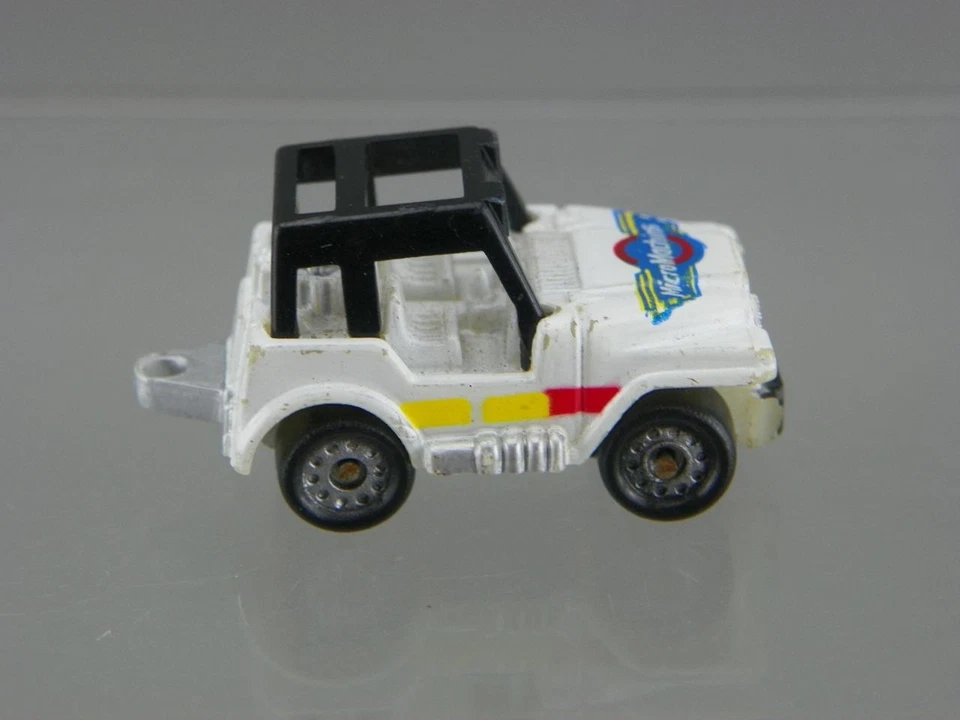 Vintage 1986 Galoob Micro Machines Mail-In Sweepstakes Logo White Jeep Flaw RARE - Image 2 of 4