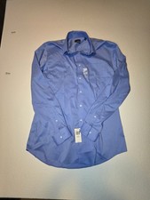 Van Heusen Men's Blue Frost Button-Up Long Sleeve Shirt Size: 17 36-37
