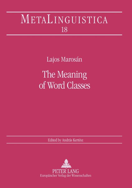 Lajos MarosáN | The Meaning Of Word Classes | Taschenbuch | Englisch (2006)-image