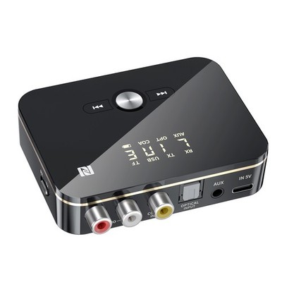 NFC Multi-Function Bluetooth Receiver Wireless 3.5mm AUX to 2RCA Audio Adapter C