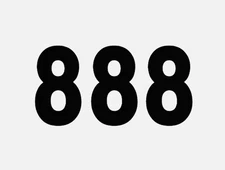 Universal 4in. Black Number 8 Mini Pro Decal FACTORY EFFEX FX04-2578