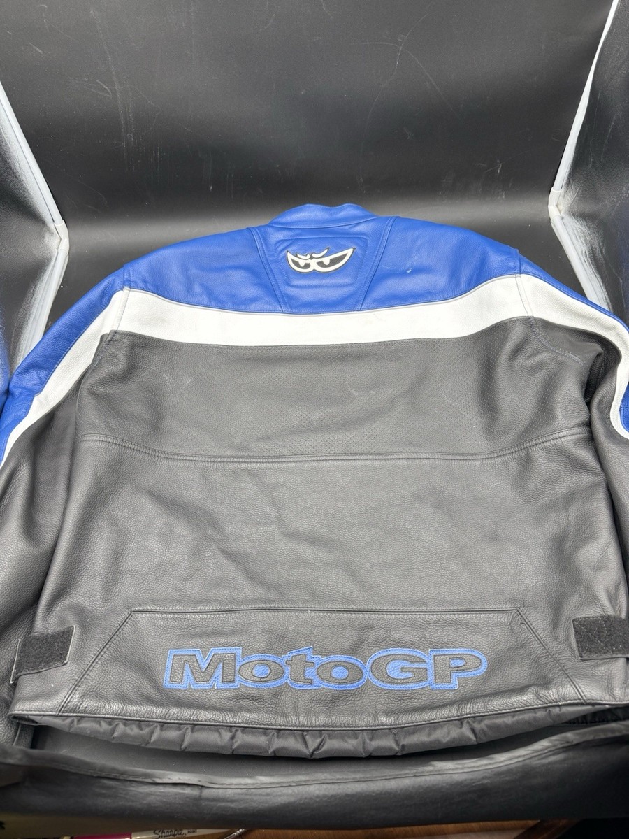 Official MotoGP BERIK Armored Blue White Black Leather Riders