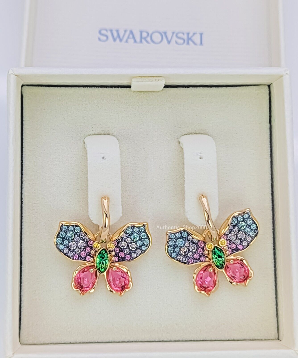 NEW Authentic SWAROVSKI Multicolor Pave Butterfly Idyllia drop