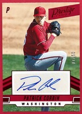 2019 Prestige Patrick Corbin 07/50 Autographs Red #3 Washington Nationals