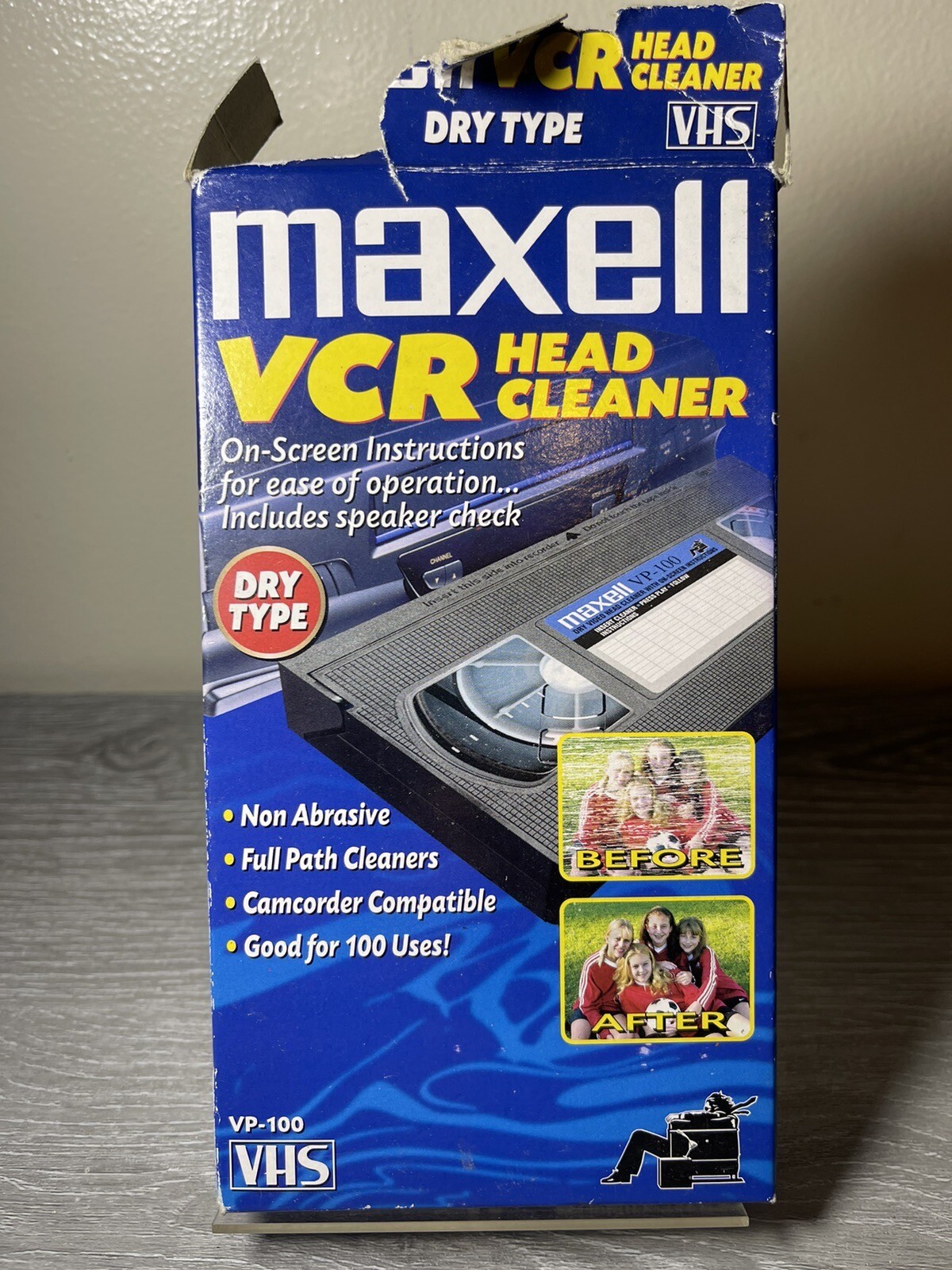 MAXELL VCR HEAD CLEANER VP100 DRY TYPE VHS TAPE 25215290053 eBay