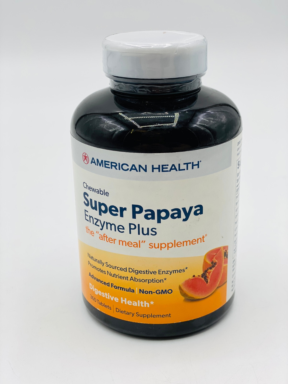 American Health Chewable Super Papaya Enzyme Plus 360 Tablets