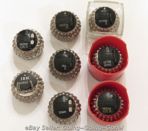 LOT IBM SELECTRIC TYPEWRITER GOLF BALL FONT ELEMENTS COURIER GOTHIC ...