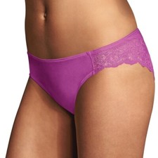 Maidenform Comfort Devotion Lace Back Tanga Panty - Purple - Size 8 - New