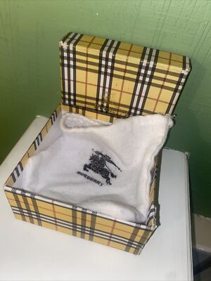 Authentic Burberry Mens Nova Check Beige Leather Belt Size 46