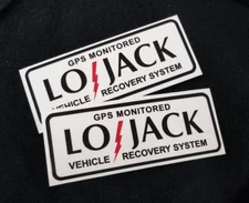 Lojack Lo-jack decal sticker RV Boat Motorcycle Equipment Car Truck security SM