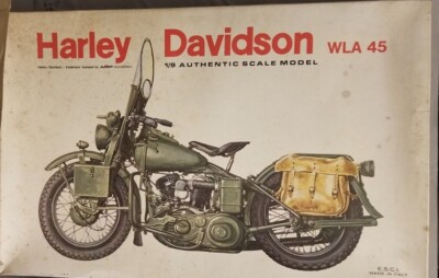 ESCI 1:9 WWII US Army HARLEY DAVIDSON WLA-45 MOTORCYCLE MODEL KIT