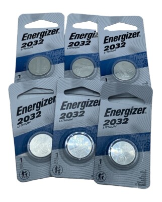 Energizer CR2032 Lithium Batteries, 6 Pack, Expires: 03/2031