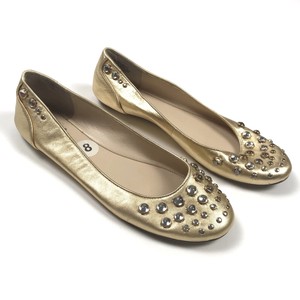 nine west gold flats